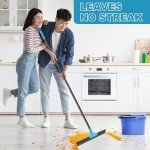 Heavy-Duty Rubber Floor Squeegee with Telescopic Handle