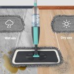 Microfiber Spray Mop with 4 Washable Pads