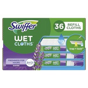 Swiffer Wet Mop Pads with Febreze Lavender Vanilla, 36 Count
