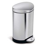 simplehuman 6L Semi-Round Bathroom Step Trash Can