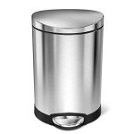 simplehuman 6L Semi-Round Bathroom Step Trash Can