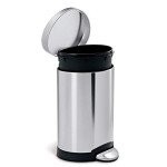 simplehuman 6L Semi-Round Bathroom Step Trash Can