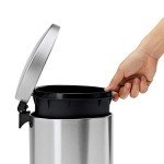 simplehuman 6L Semi-Round Bathroom Step Trash Can