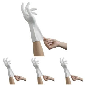Mr. Clean Bliss Latex-Free Medium Gloves, White