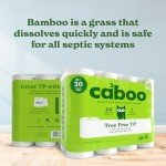 Eco-Friendly Tree Free Toilet Paper - 24 Rolls
