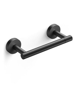 Matte Black Wall-Mounted Toilet Paper Holder