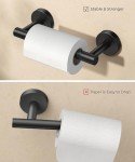 Matte Black Wall-Mounted Toilet Paper Holder