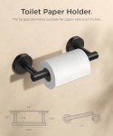 Matte Black Wall-Mounted Toilet Paper Holder