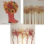 Swedish Dishcloth Set - 3 Autumn Designs