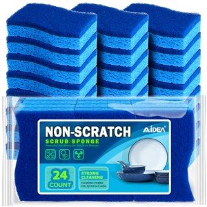 AIDEA Non-Scratch Cleaning Sponge 24 Count Set