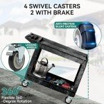 Heavy-Duty Rolling Utility Cart with 550 lbs Capacity