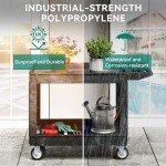 Heavy-Duty Rolling Utility Cart with 550 lbs Capacity