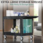 Heavy-Duty Rolling Utility Cart with 550 lbs Capacity