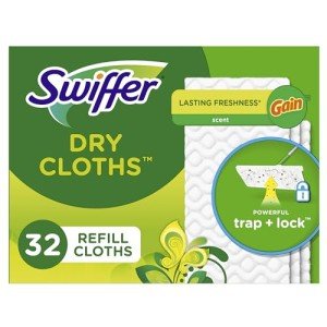 Swiffer Sweeper Dry Cloth Refills, Gain Scent, 32 Pack