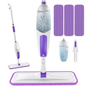 Sevenmax Microfiber Spray Mop with 3 Washable Pads