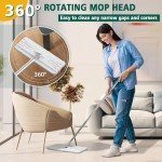 Mop and Bucket Set with Wringer and Microfiber Pads