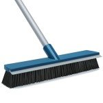 16-Inch Outdoor Push Broom with Rubber Squeegee