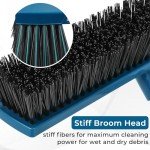 16-Inch Outdoor Push Broom with Rubber Squeegee