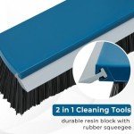 16-Inch Outdoor Push Broom with Rubber Squeegee