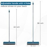 16-Inch Outdoor Push Broom with Rubber Squeegee