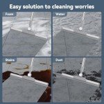 180° Rotating Floor Squeegee with 52'' Handle