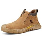 Men's Steel Toe Slip-On Safety Work Boots