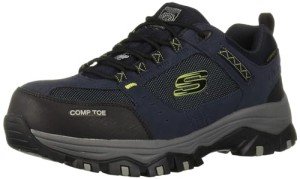 Skechers Men's Greetah Navy Work Shoe, Size 14 W