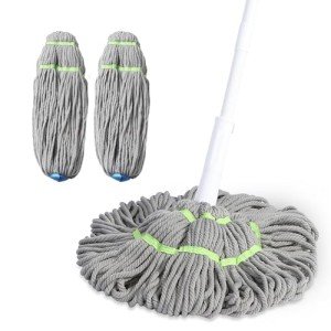 BOOMJOY Self-Wringing Mop with Microfiber Refill Heads