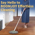 BOOMJOY Self-Wringing Mop with Microfiber Refill Heads