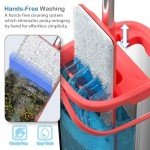 TETHYS Flat Mop and Bucket Set for Home Cleaning