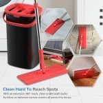 TETHYS Flat Mop and Bucket Set for Home Cleaning