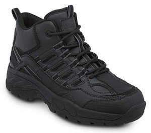 Men's Black Slip-Resistant Comp Toe Work Shoe