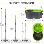 Pedal Spin Mop Bucket System with 3 Pads