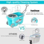 FunClean 360 Spin Mop & Bucket Set - Blue