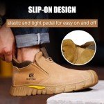 Men's Steel Toe Slip-On Safety Work Boots