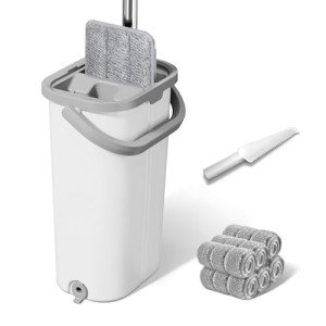 360° Rotating Mop and Bucket Set with Wringer