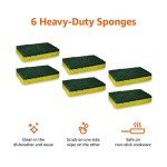 Heavy Duty Sponges – 6 Pack by Amazon Basics