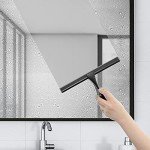 HIWARE 10-Inch All-Purpose Shower Squeegee - Black