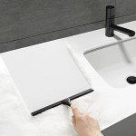 HIWARE 10-Inch All-Purpose Shower Squeegee - Black