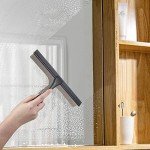 HIWARE 10-Inch All-Purpose Shower Squeegee - Black