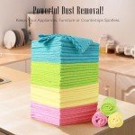 12 Pack Multicolor Microfiber Cleaning Cloths