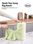 Microfiber Cleaning Cloth Roll - 75 Pack, Green