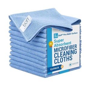 Multi-Surface Microfiber Cleaning Cloths - 12 Pack