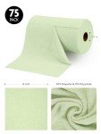 Microfiber Cleaning Cloth Roll - 75 Pack, Green