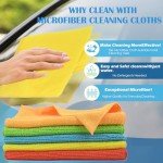 50 Pack Colorful Microfiber Cleaning Cloths