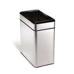 simplehuman 10L Slim Profile Trash Can - Stainless Steel