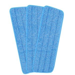 Blue Microfiber Mop Pads - 3 Pack Replacement Heads