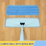 Blue Microfiber Mop Pads - 3 Pack Replacement Heads