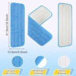 Blue Microfiber Mop Pads - 3 Pack Replacement Heads