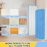 Blue Microfiber Mop Pads - 3 Pack Replacement Heads